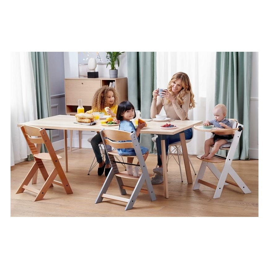 KIDERKRAFT - Sedia da pranzo per bambini ENOCK grigia