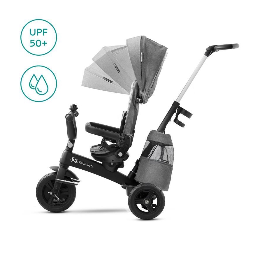 KIDERKRAFT - Triciclo per bambini 5v1 EASYTWIST grigio/nero