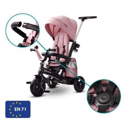 KIDERKRAFT - Triciclo per bambini 5v1 EASYTWIST rosa/nero