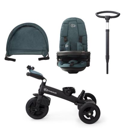 KIDERKRAFT - Triciclo per bambini 5v1 EASYTWIST verde/nero