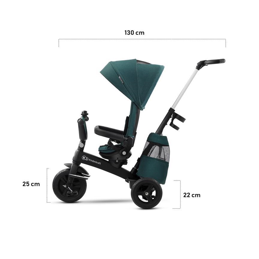 KIDERKRAFT - Triciclo per bambini 5v1 EASYTWIST verde/nero