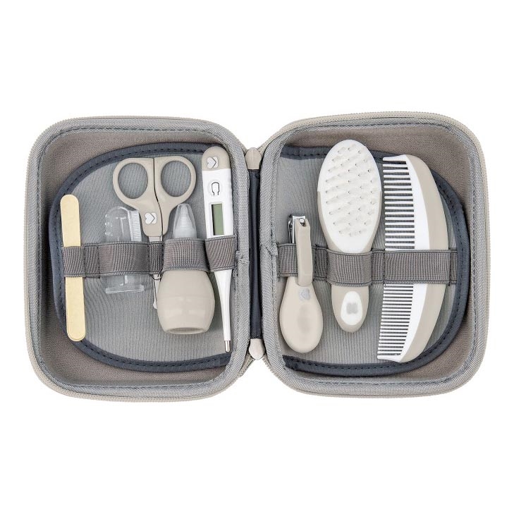 KikkaBoo - Set per la cura del bambino 8 pz grigio/beige