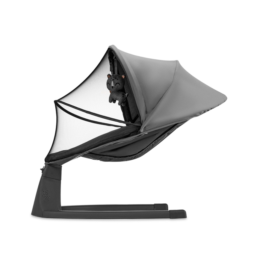 KINDERKRAFT - Altalena per bambini con melodia 2in1 LUMI 4xAAA grigio scuro