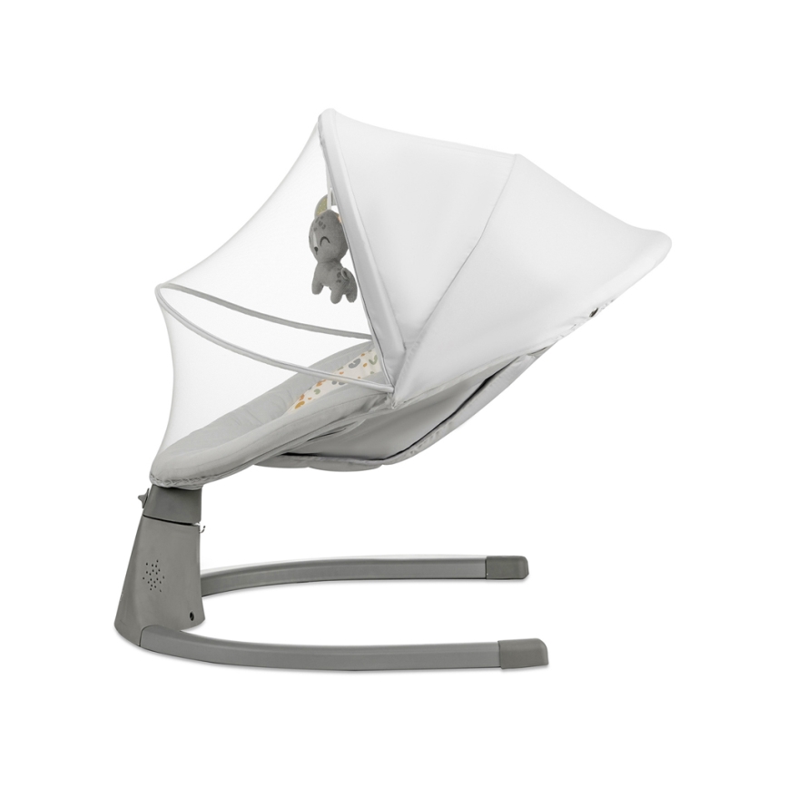 KINDERKRAFT - Altalena per bambini con melodia 2in1 LUMI grigio chiaro