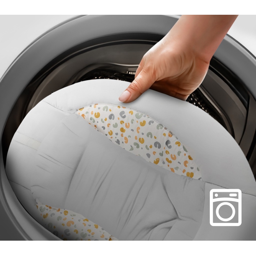 KINDERKRAFT - Altalena per bambini con melodia 2in1 LUMI grigio chiaro