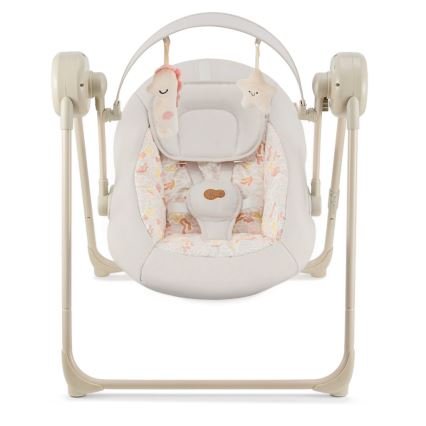 KINDERKRAFT - Altalena per bambini con melodia SWINGEE beige 4xAAA/230V