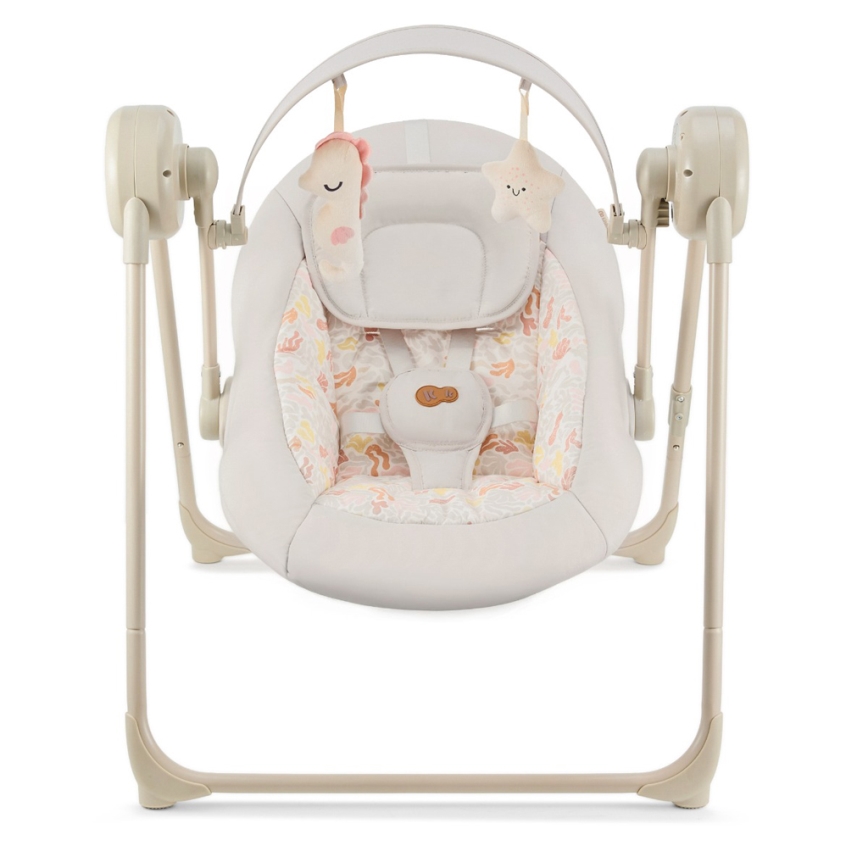 KINDERKRAFT - Altalena per bambini con melodia SWINGEE beige 4xAAA/230V