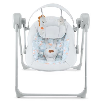 KINDERKRAFT - Altalena per bambini con melodia SWINGEE grigio 4xAAA/230V