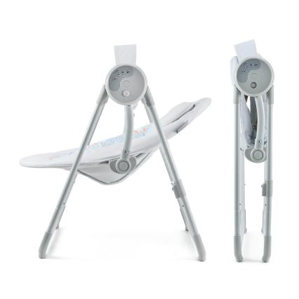 KINDERKRAFT - Altalena per bambini con melodia SWINGEE grigio 4xAAA/230V