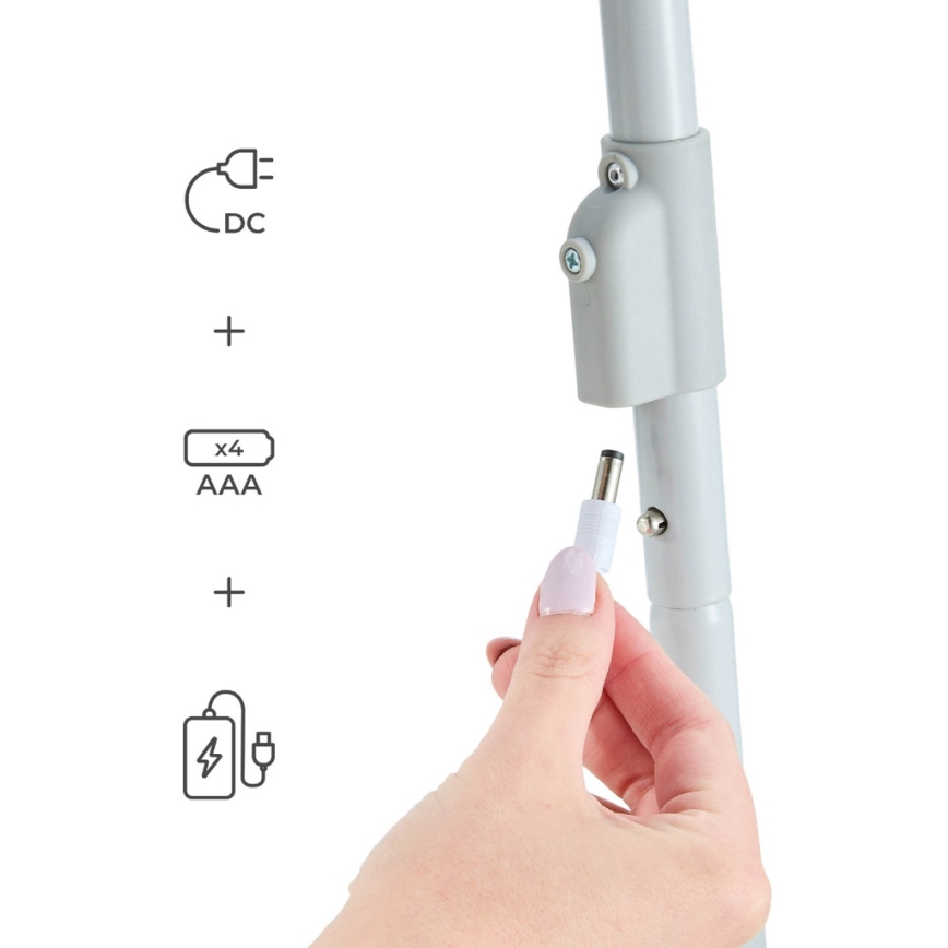 KINDERKRAFT - Altalena per bambini con melodia SWINGEE grigio 4xAAA/230V