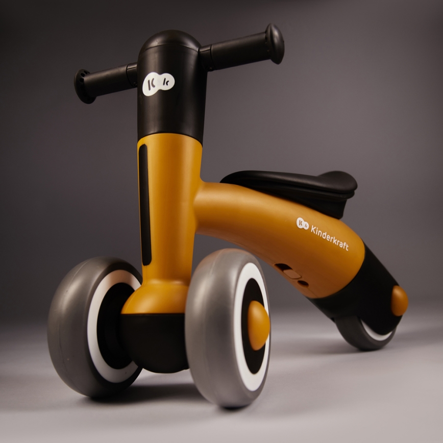 KINDERKRAFT - Bici a spinta MINIBI Premium arancione/grigio