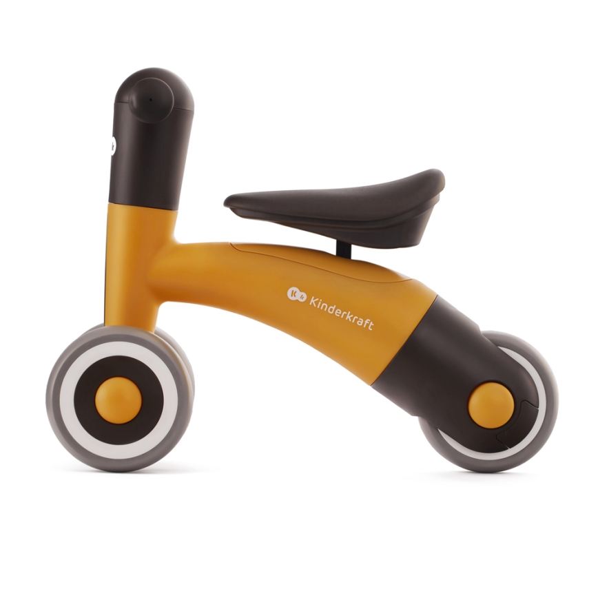 KINDERKRAFT - Bici a spinta MINIBI Premium arancione/grigio