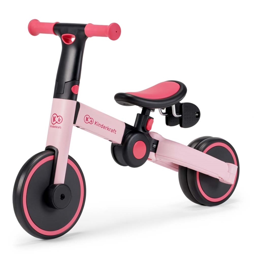 KINDERKRAFT - Bicicletta senza pedali 3 in 1 4TRIKE rosa