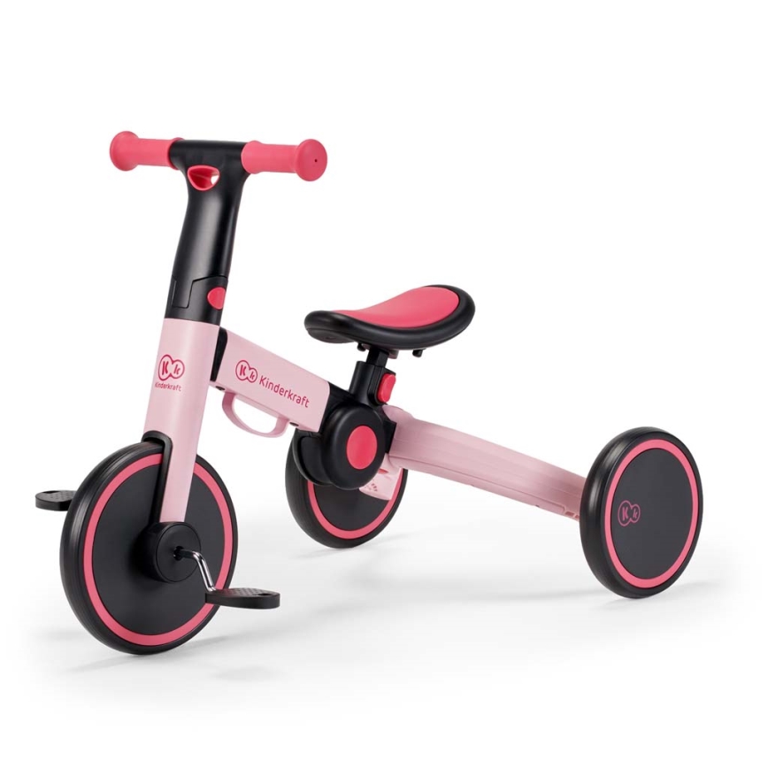 KINDERKRAFT - Bicicletta senza pedali 3 in 1 4TRIKE rosa