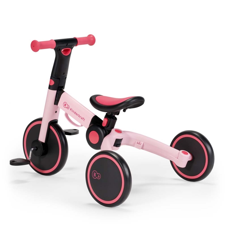 KINDERKRAFT - Bicicletta senza pedali 3 in 1 4TRIKE rosa