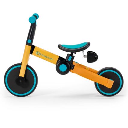 KINDERKRAFT - Bicicletta a spinta per bambini 3in1 4TRIKE giallo/turchese