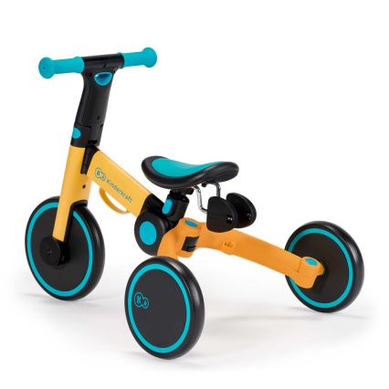 KINDERKRAFT - Bicicletta a spinta per bambini 3in1 4TRIKE giallo/turchese