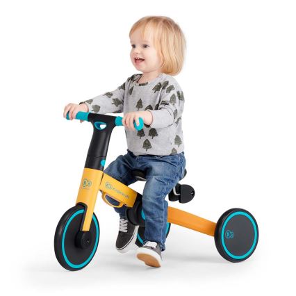 KINDERKRAFT - Bicicletta a spinta per bambini 3in1 4TRIKE giallo/turchese