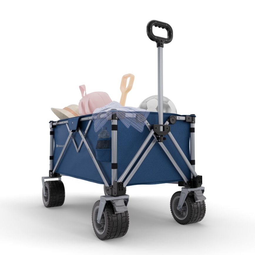 KINDERKRAFT - Carrello da trasporto pieghevole WAGON ROLLSTER blu