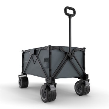 KINDERKRAFT - Carrello da trasporto pieghevole WAGON ROLLSTER grigio