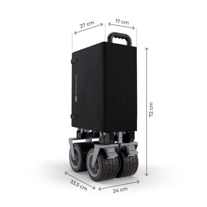KINDERKRAFT - Carrello pieghevole WAGON ROLLSTER nero
