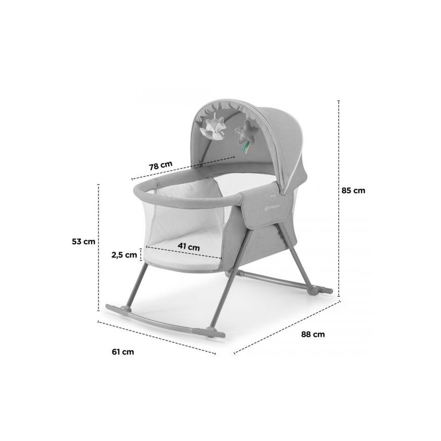 KINDERKRAFT - Culla 3in1 LOVI grigia