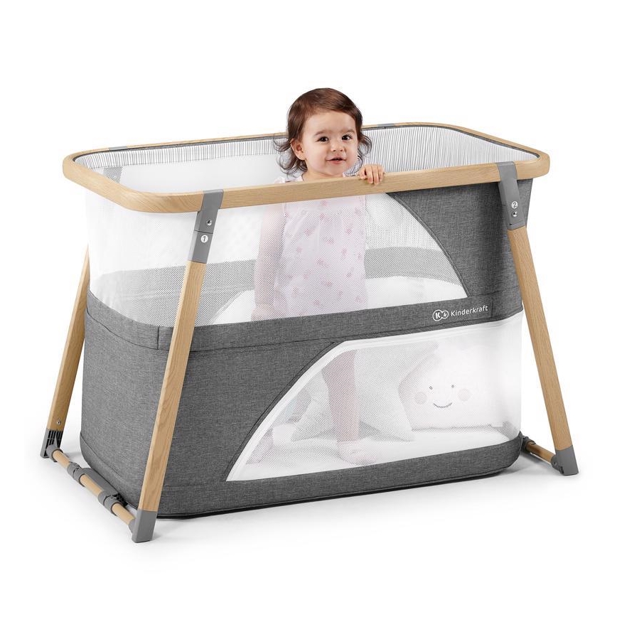 KINDERKRAFT - Culla da viaggio 4in1 SOFI grigio