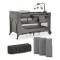 KINDERKRAFT - Culla da viaggio JOY 2 con accessori grigio