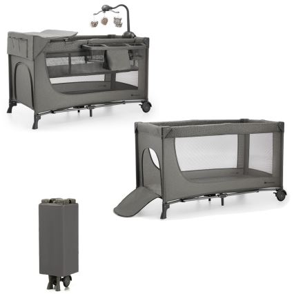 KINDERKRAFT - Culla da viaggio JOY 2 con accessori grigio