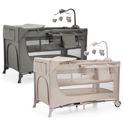 KINDERKRAFT - Culla da viaggio JOY 2 con accessori grigio