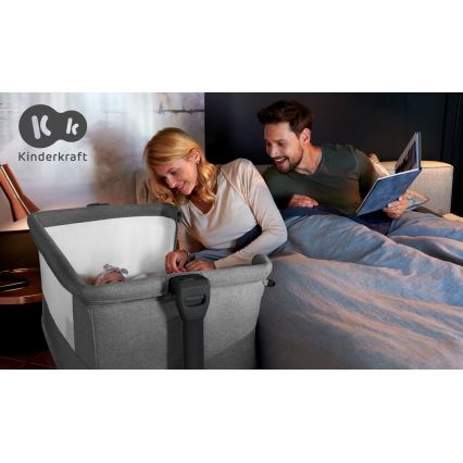 KINDERKRAFT - Culla per bambini NESTE GROW grigio scuro