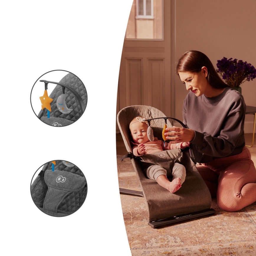 KINDERKRAFT - Sdraietta per bambini MIMI grigio