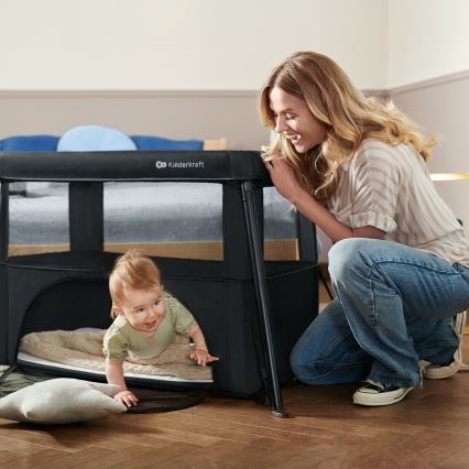 KINDERKRAFT - Lettino da viaggio 3 in 1 CAMI nero