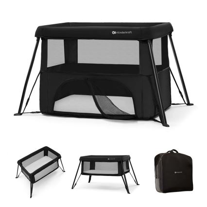KINDERKRAFT - Lettino da viaggio 3 in 1 CAMI nero
