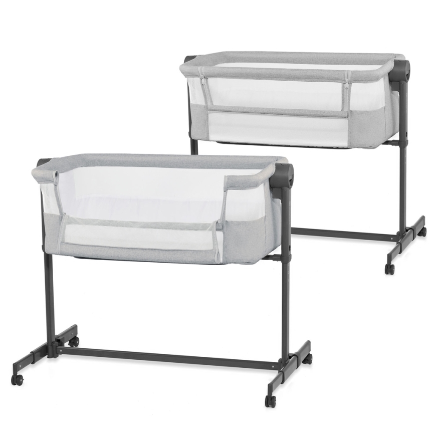 KINDERKRAFT - Lettino per bambini NESTE UP2 grigio chiaro