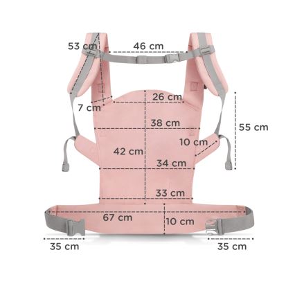 KINDERKRAFT - Marsupio NINO rosa