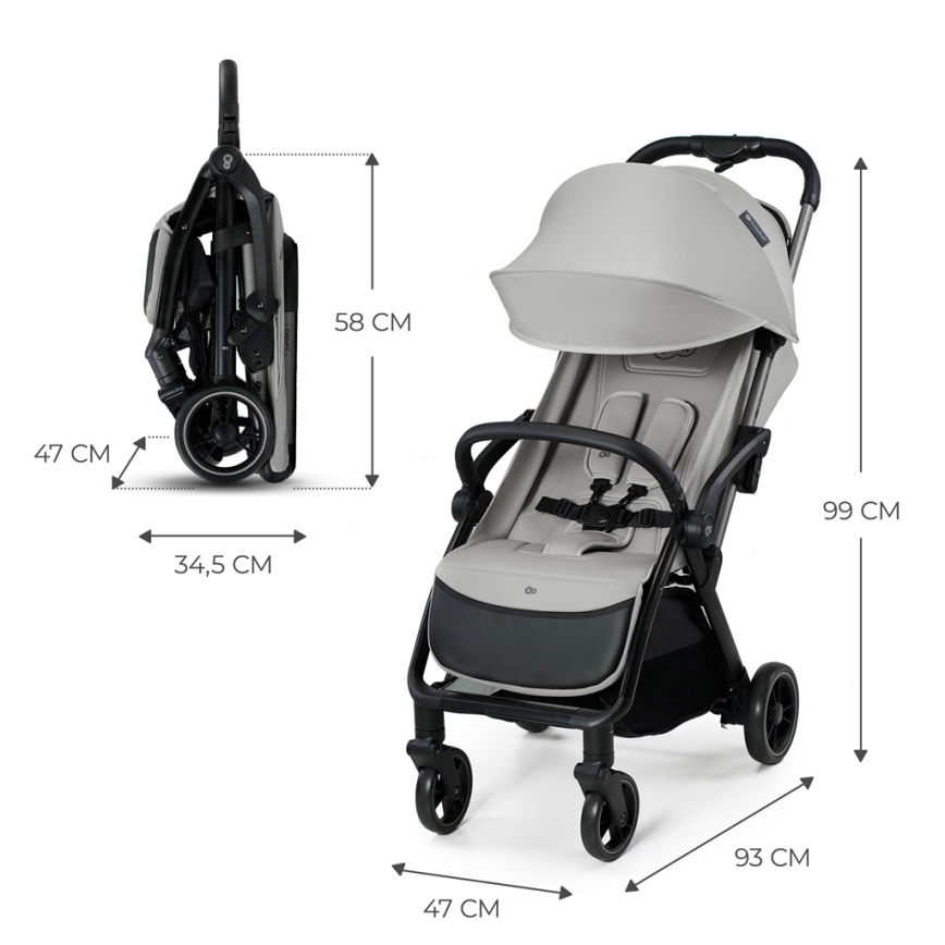 KINDERKRAFT - Passeggino APINO grigio