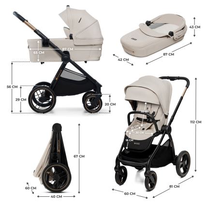 KINDERKRAFT - Passeggino combinato 2in1 NEA 2 beige
