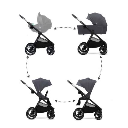 KINDERKRAFT - Passeggino combinato 2in1 NEA 2 grigio scuro