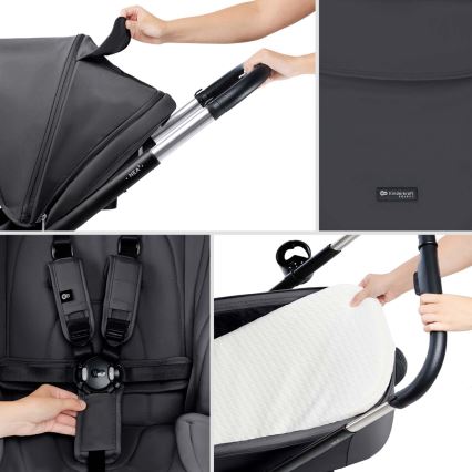 KINDERKRAFT - Passeggino combinato 2in1 NEA 2 grigio scuro