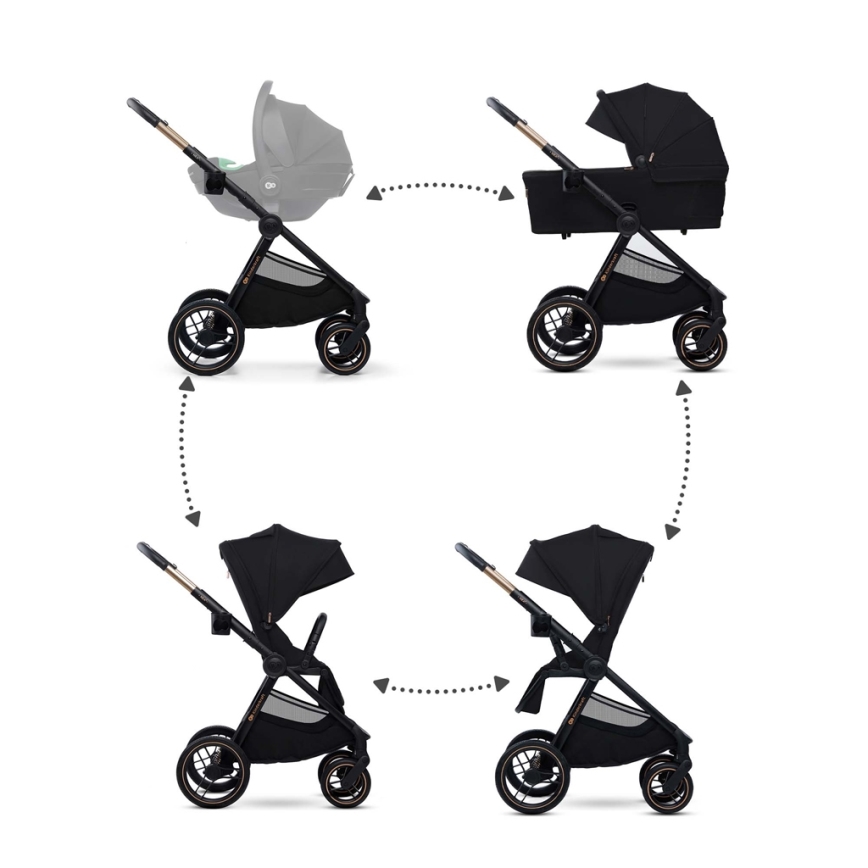 KINDERKRAFT - Passeggino combinato 2in1 NEA 2 Midnight nero