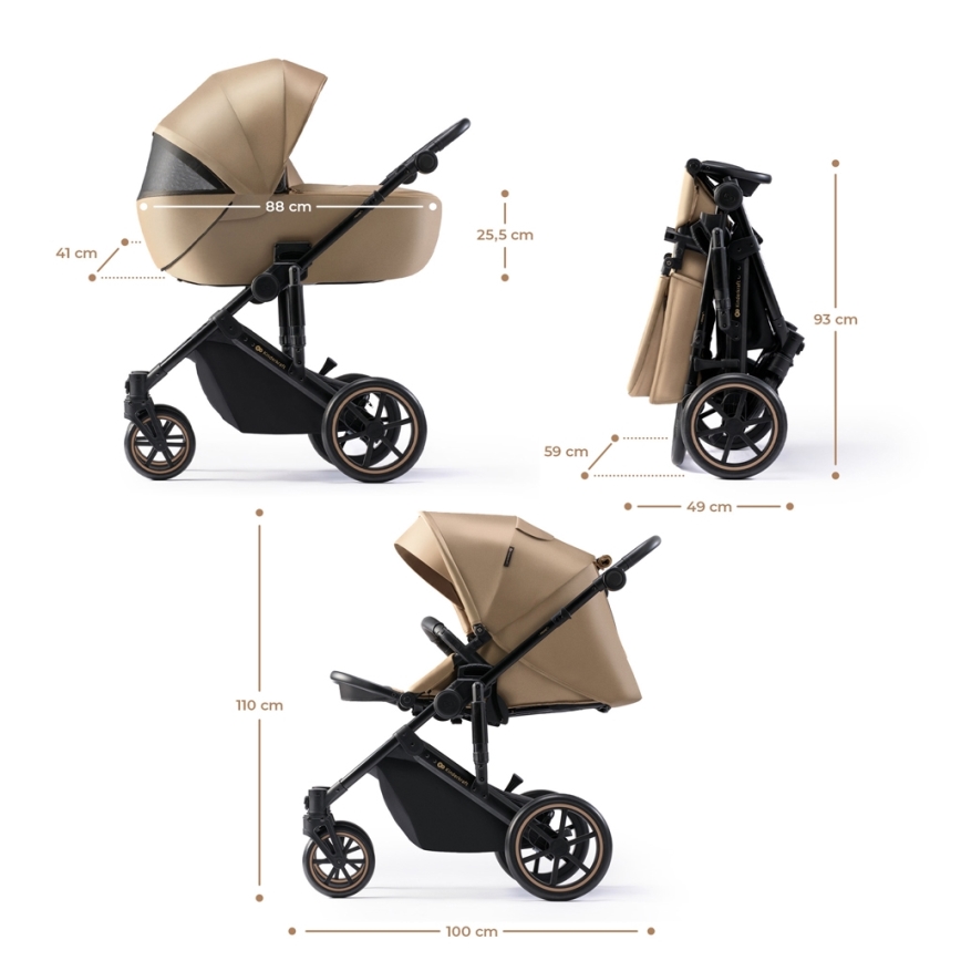 KINDERKRAFT - Passeggino combinato 2in1 PRIME 2 beige