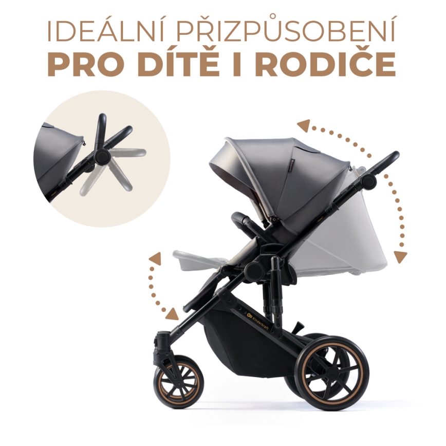 KINDERKRAFT - Passeggino combinato 2in1 PRIME 2 grigio