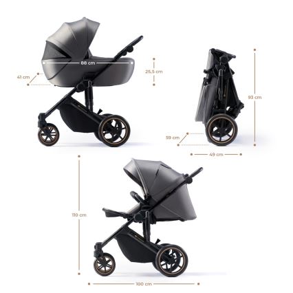 KINDERKRAFT - Passeggino combinato 2in1 PRIME 2 grigio