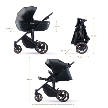 KINDERKRAFT - Passeggino combinato 2in1 PRIME 2 nero