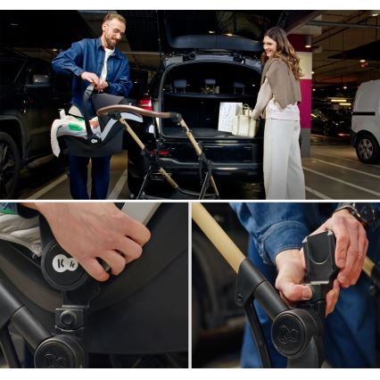 KINDERKRAFT - Passeggino combinato 3 in 1 MOOV 2 XL Air Black