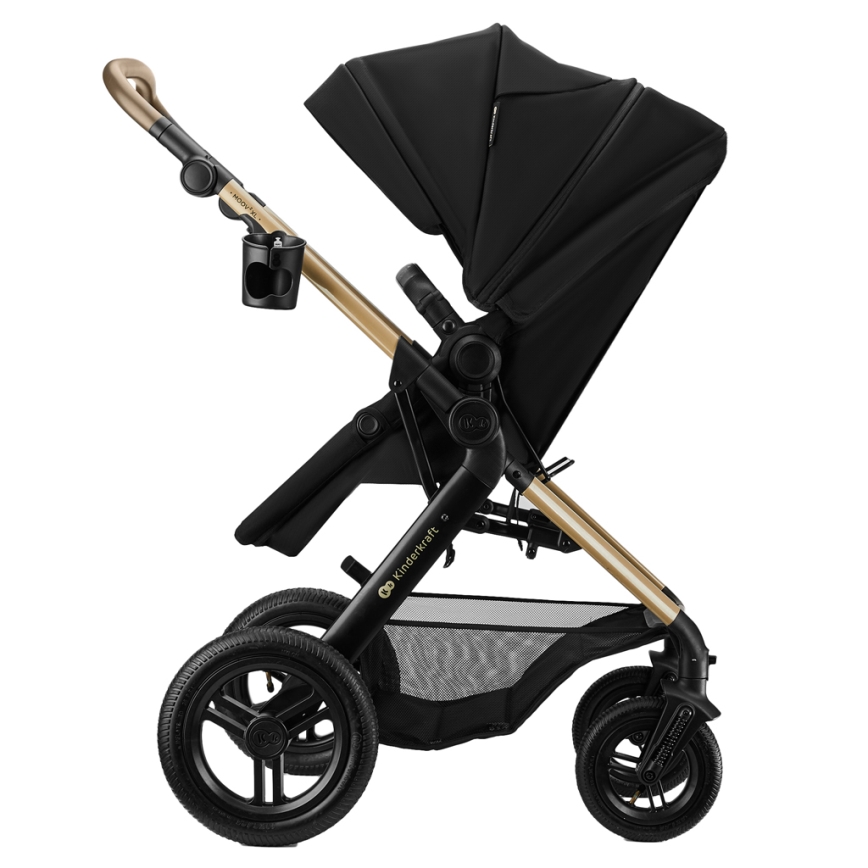 KINDERKRAFT - Passeggino combinato 3 in 1 MOOV 2 XL Air Black