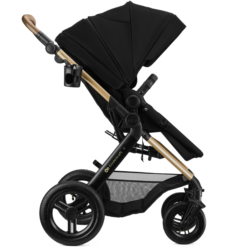 KINDERKRAFT - Passeggino combinato 3 in 1 MOOV 2 XL Air Black