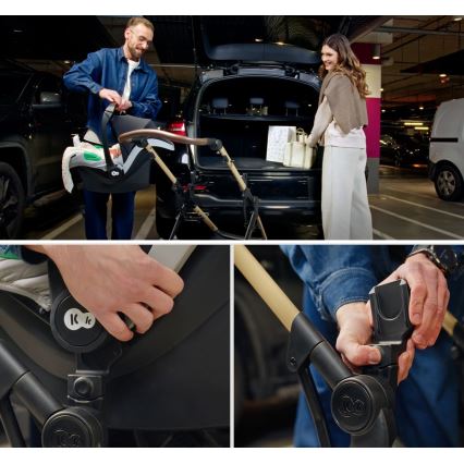 KINDERKRAFT - Passeggino combinato 3 in 1 MOOV 2 XL Air Grey