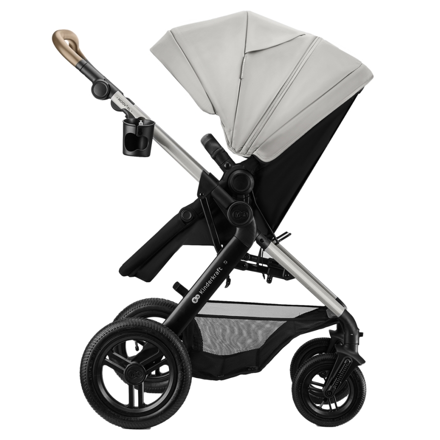 KINDERKRAFT - Passeggino combinato 3 in 1 MOOV 2 XL Air Grey